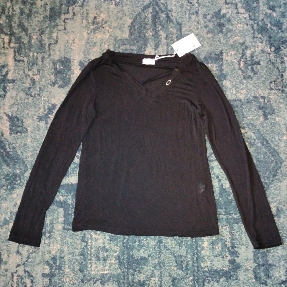 Glitz Black Long Sleeve Top